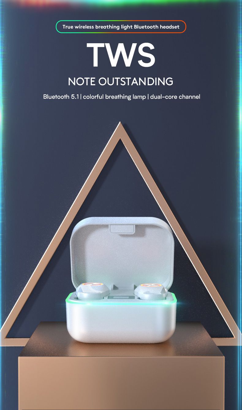 TWS Bluetooth Kopfhörer Opluedbox Kabellos Kopfhörer Atmungslampe Stereo Sport Waasserdicht Kopfhörer Kopfhörer mat Mikrofon_voghion.com