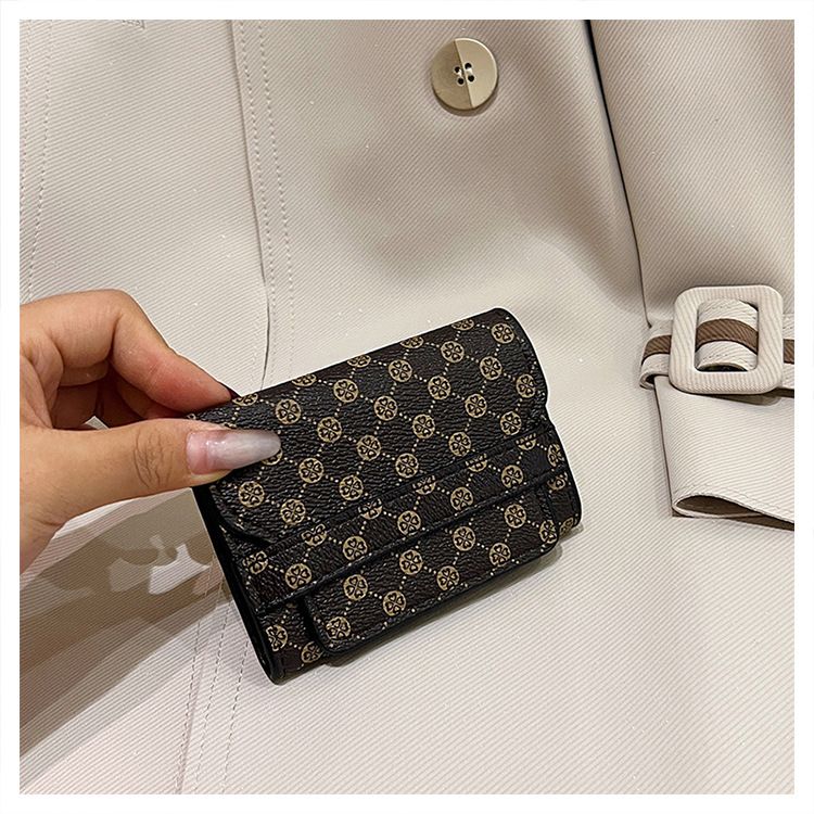 Damskie torby Trendy Wysokiej klasy Moda Nadruk Siatka Prosty Temperament Wszystko Dopasowane Mini Wielofunkcyjny Uchwyt na Karty_voghion.com