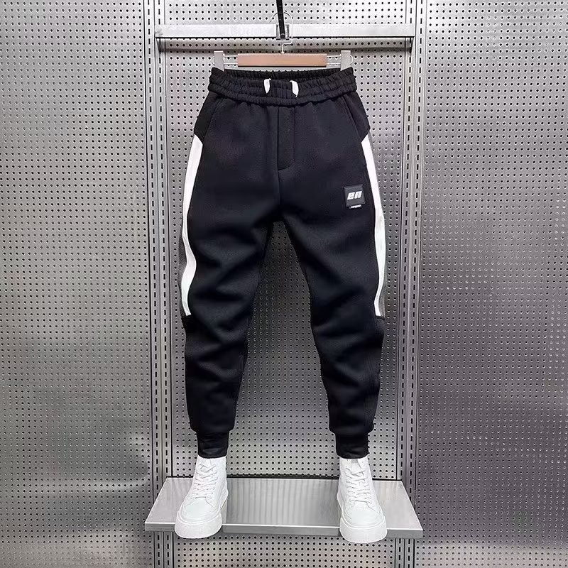 2023 New Pants Men's Striped Casual Pants Tie-in Hip Hoodies Spring And Autumn Haren Handsome Sports Youth_voghion.com