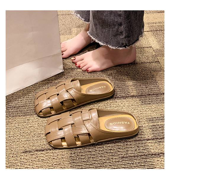 Ciabatte Baotou di senso avanzato da donna indossano un pedale nell'estate 2024 nuovi sandali da tempo libero Joker Mueller con temperamento francese_voghion.com