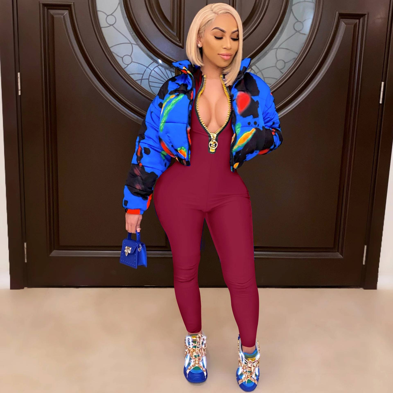 Women's Bodycon One-piece Jumpsuit Long Sleeved Big Zipper Female Casual Sport Workout Skinny Activity Wear Overalls Tops_voghion.com