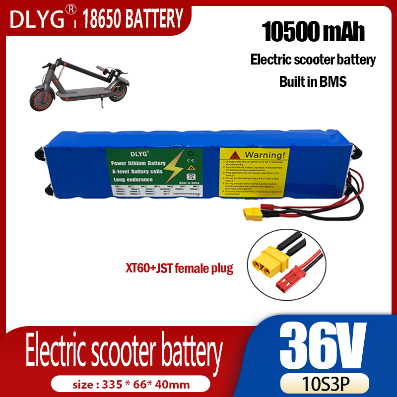 36V elskoter litiumbatteri 10S3P 10500mAh inbyggd BMS lämplig för M365, cykelbatteri_voghion.com