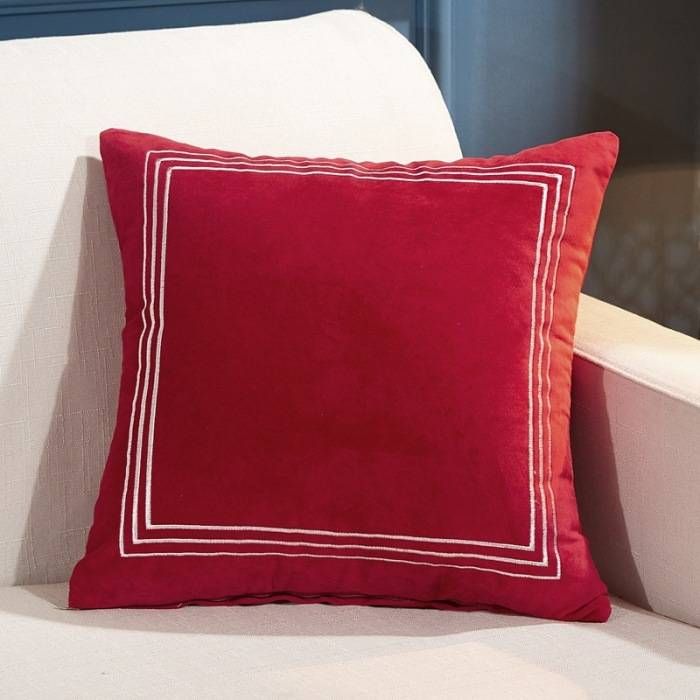 Dutch Velvet Pillow Cover - Embroidered Lumbar Cushion Case For Sofa/Car - Breathable & Wrinkle-Resistant - Luxury Home & Auto Decor_voghion.com