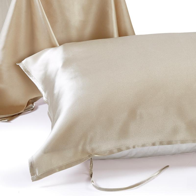 Conjunto de fronha e cachecol 100% seda amoreira - Ultra macio e suave, antirrugas e proteção para os cabelos (Acessórios de cama premium elegantes em cores puras)_voghion.com