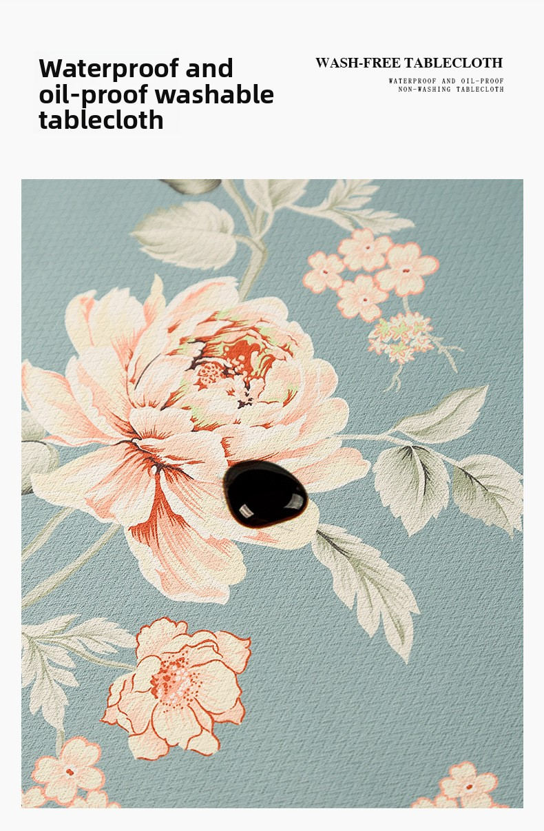 Classic Linen Tablecloth – Waterproof & Oil-Resistant, Durable Cotton Table Cover For Dining & Coffee Tables (Multiple Sizes & Designs)_voghion.com