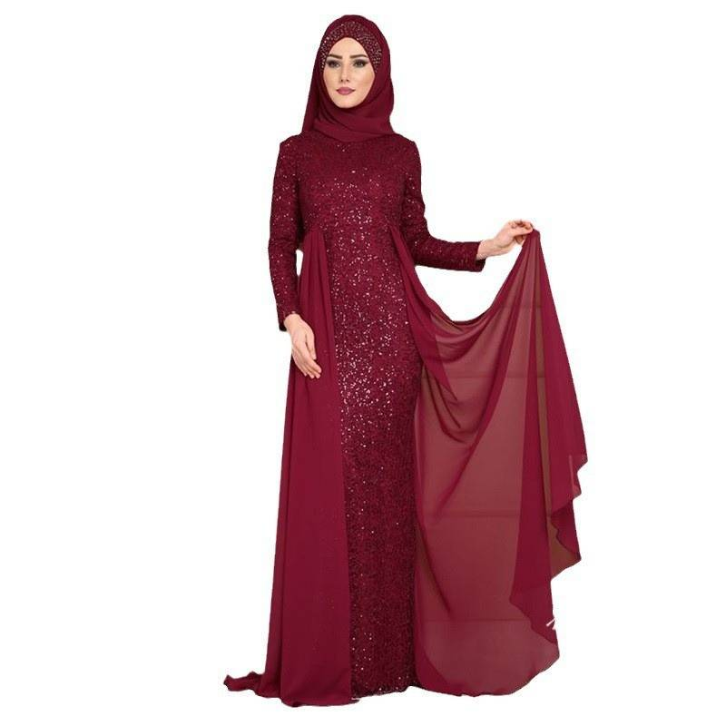 Gonna con paillettes da donna, temperamento femminile, dolce abito a maniche lunghe sottile_voghion.com