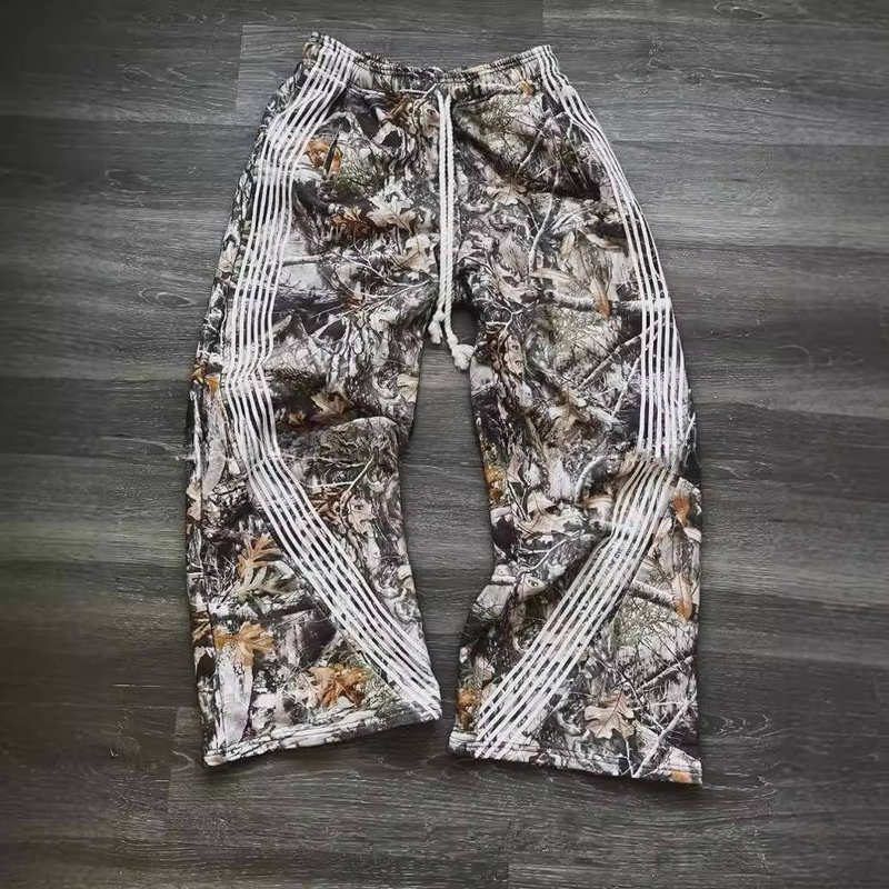 Men's Military Camo Cargo Pants, Loose Fit Tactical Workwear With Multiple Pockets, Streetwear Hip-Hop Joggers_voghion.com