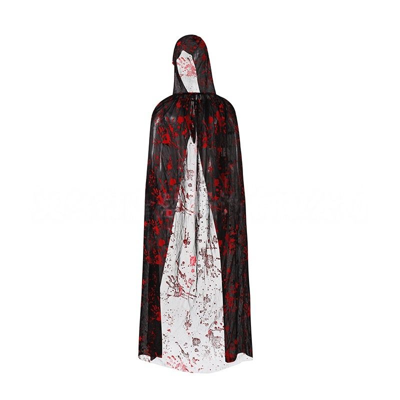 Halloween Cosplay Cloak Costume Props Halloween Cloak Halloween Blood Palm Print Bleeding Cloak_voghion.com