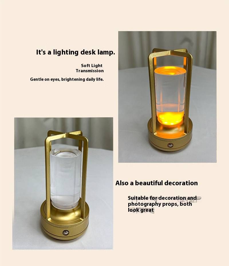 Kreatywna lampa stołowa LED – tryb USB/wtyczka, regulacja jasności, 9 x 9 x 17,5 cm, kompaktowa konstrukcja do domu i biura_voghion.com