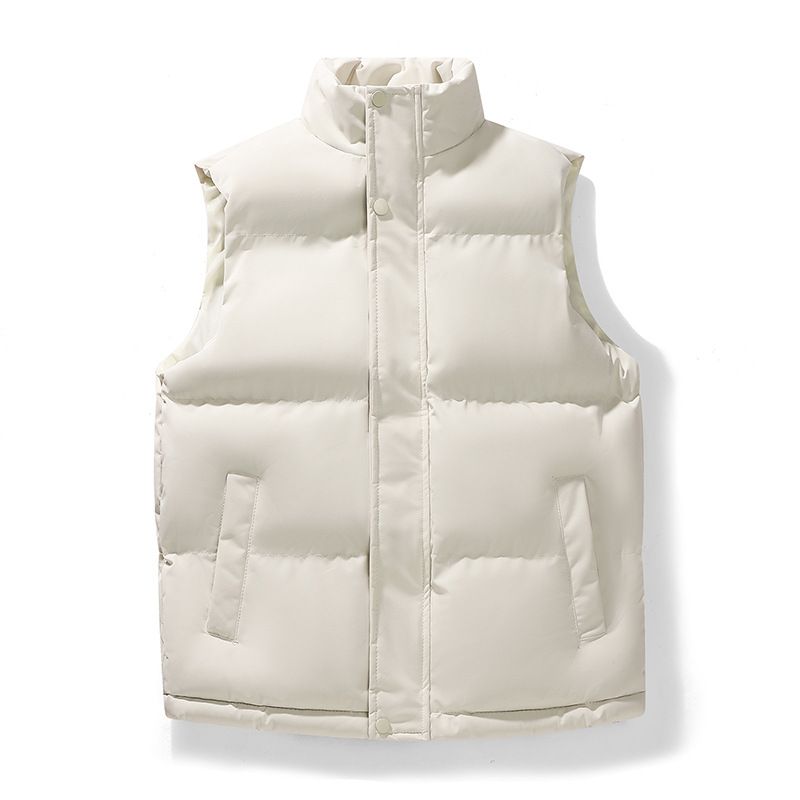 Colete acolchoado leve masculino, jaqueta sem mangas com gola alta e corte slim para o inverno, peça elegante para uso casual e urbano_voghion.com