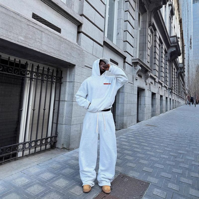 Ensemble 2 pièces pour femme, sweat-shirt à capuche zippé et pantalon de jogging à cordon de serrage, tenue décontractée - Streetwear, coupe confortable, vêtements de détente tendance et assortis._voghion.com