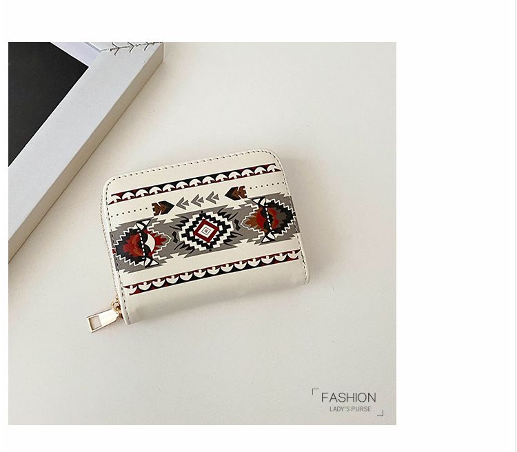 Torby damskie Nowa krótka damska portmonetka w stylu nadrukowanej torby do przechowywania Duża pojemność z wieloma przegródkami na karty Mini torba na karty_voghion.com