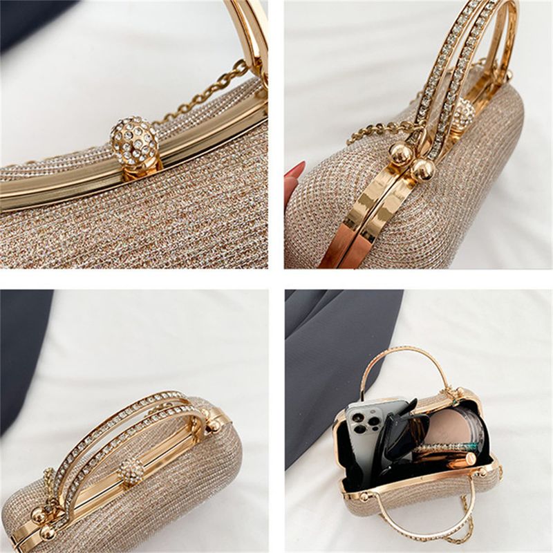 Elegante pochette da sposa in cristallo con strass, da sera, da donna, per feste e cene, a tracolla_voghion.com