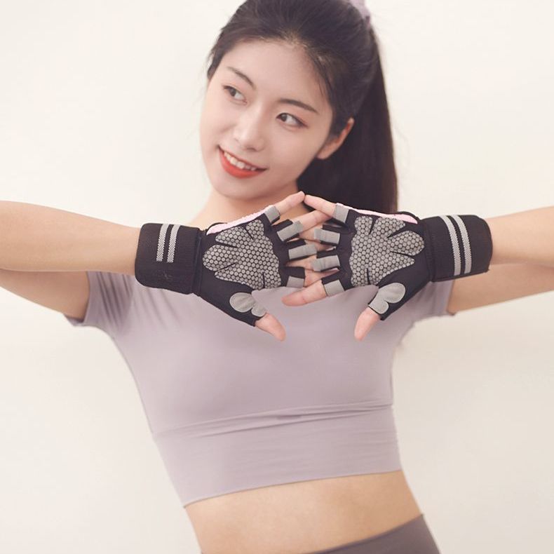 Fitness Damen Herren, Integrierte Handgelenkstütze, Rutschfeste Atmungsaktive Gymnastikhandschuhe Für Klimmzüge Und Hanteln_voghion.com
