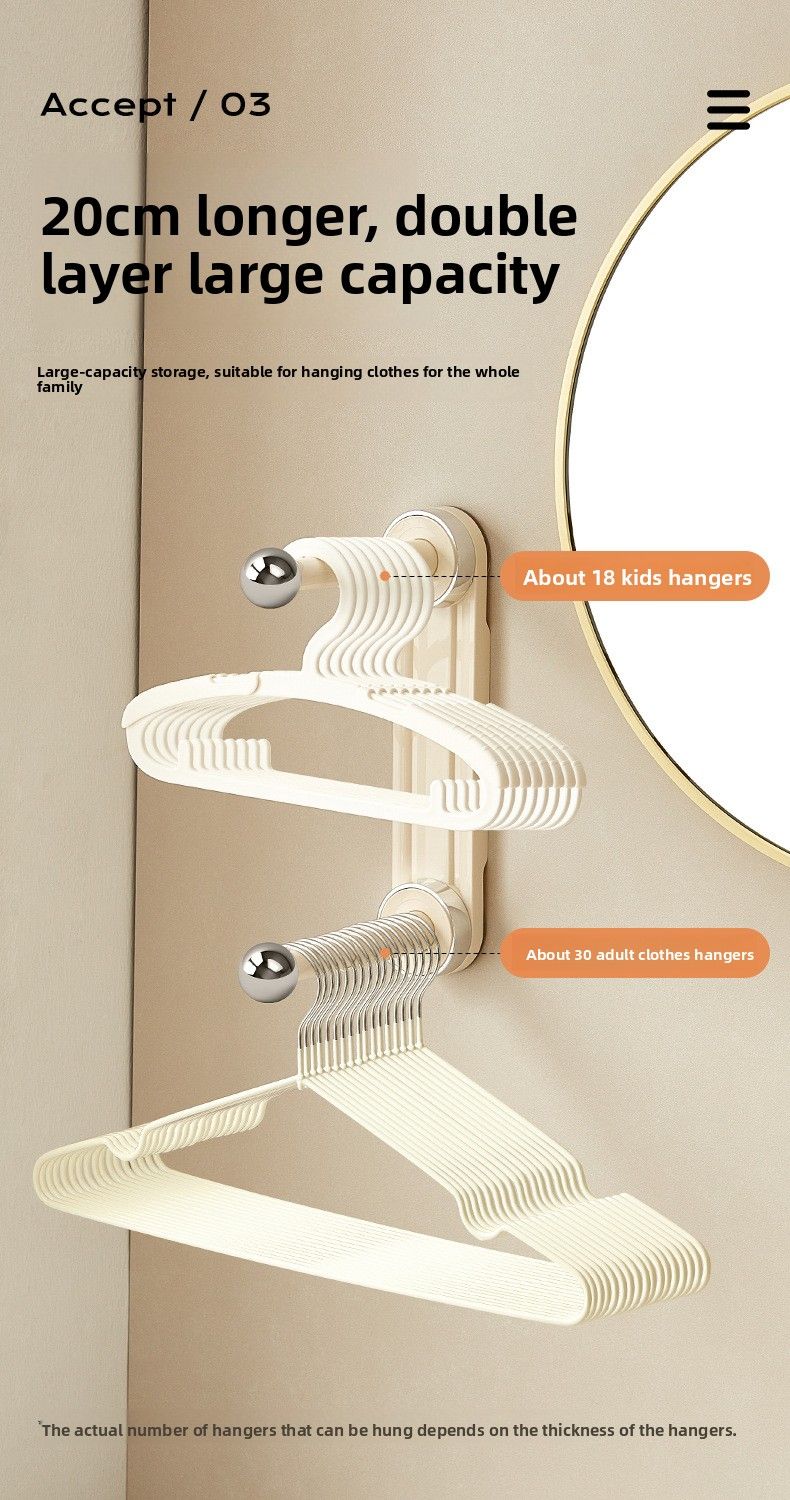 Suction Cup Artifact Balcony Telescopic Household No-Drill Wall-Mounted Organizer Hanger Storage Rack_voghion.com