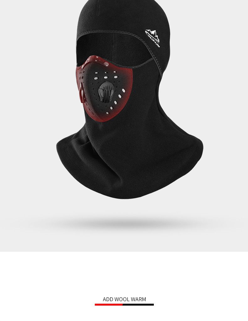 Golovejoy Winter Windproof Balaclava With Filter Valve - Fleece-Lined Face Mask For Cycling, Outdoor Sports & Cold Weather Protection_voghion.com