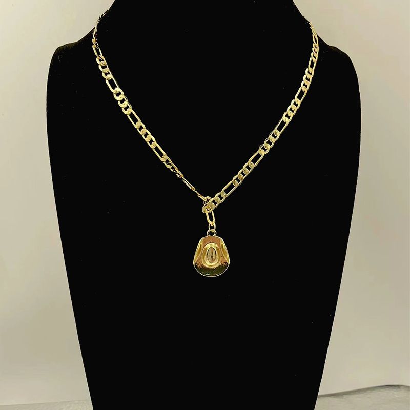 Minimalist Western Hat Necklace Niche Trendy Cowboy Boot Pendant Versatile Clavicle Chain_voghion.com