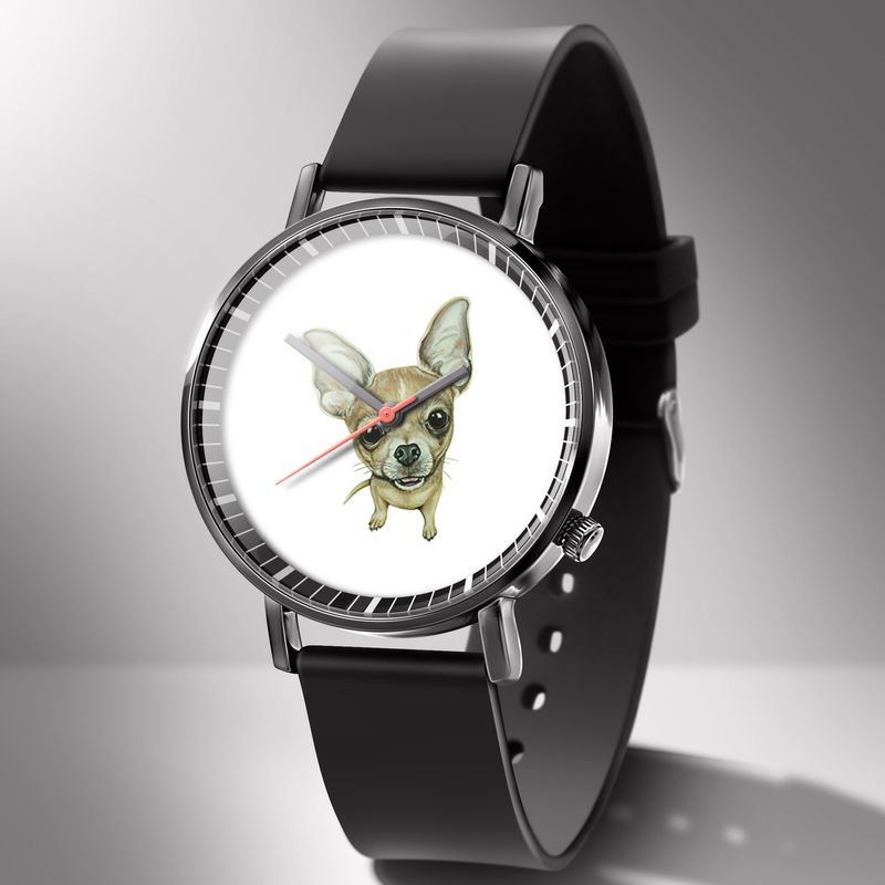 Orologio da polso al quarzo unisex casual in stile coreano con personaggio del cane_voghion.com