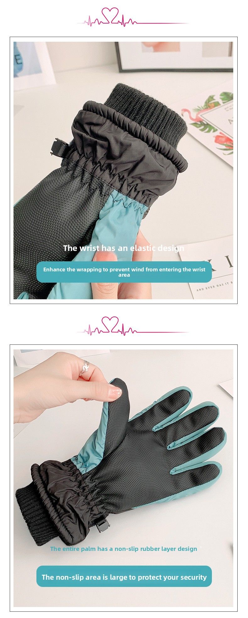 Winter Thickened Gloves Women, Windproof Waterproof, Suitable Cycling Skiing, Touchscreen Compatible, Cute Student_voghion.com