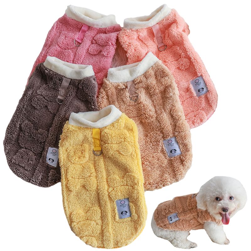 PawParty Store'dan Küçük ve Orta Boy Köpekler İçin Sonbahar-Kış Yeleği, Polar Shih Tzu Kaniş Kıyafetleri, Chihuahua Ceket ve Pug Aksesuarları_voghion.com