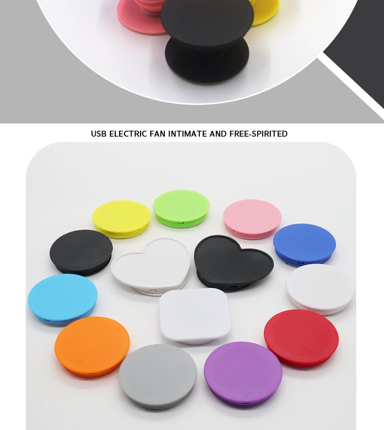 Supporto universale per telefono - Portatile, multicolore, logo personalizzabile, materiale ABS+TPU per una presa sicura (rotondo, piatto/concavo, a forma di cuore, 12 colori)_voghion.com