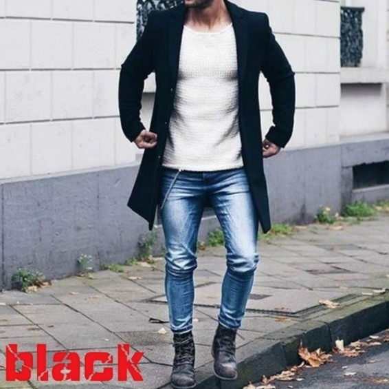 Herren-Trenchcoat. Herren-Tweed-Mantel aus doppelseitigem Tweed für Herren_voghion.com