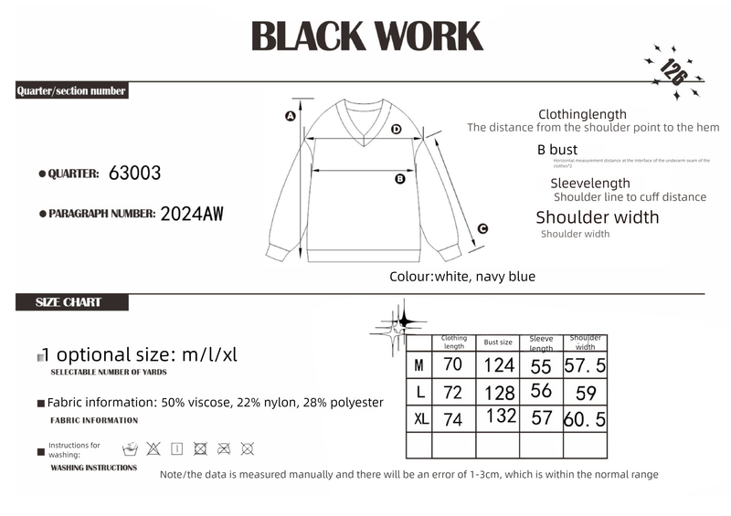 American Trendy Brand Flocking Embroidery Contrast Color Vertical Stripes V-Neck Men's Loose Lazy Sports Style Knitted_voghion.com