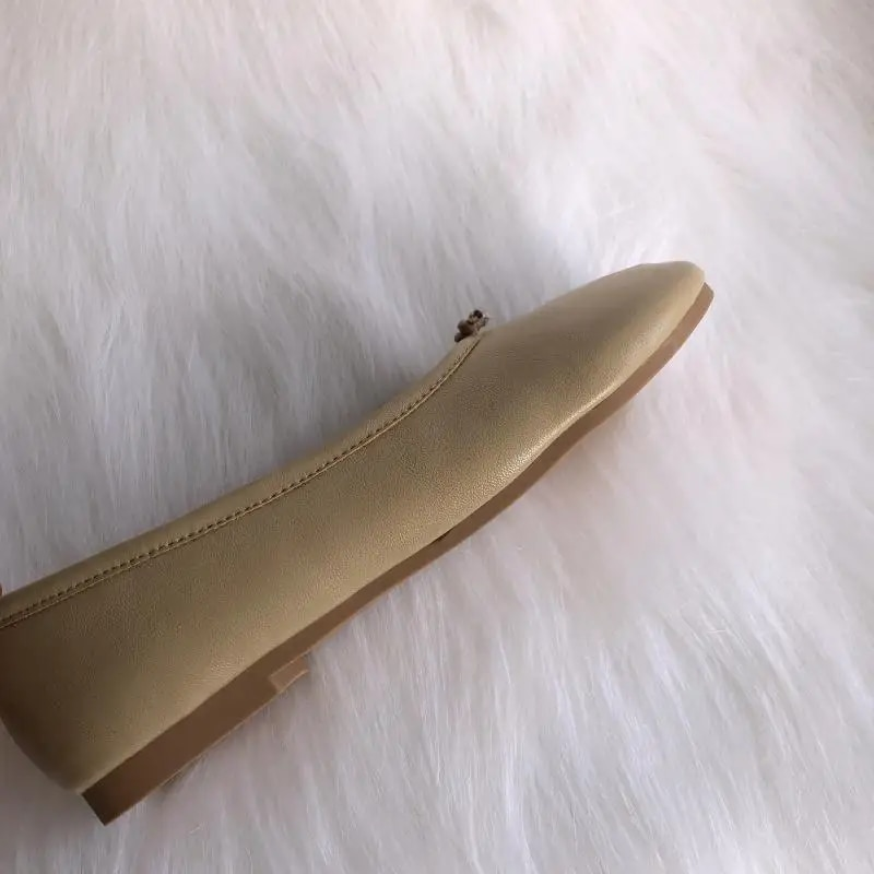 Pantofi Tabi Ninja pentru femei, din piele microfibră, confortabili, cu vârf despicat, cu fund moale, mocasini, slip, trotter pentru femei_voghion.com