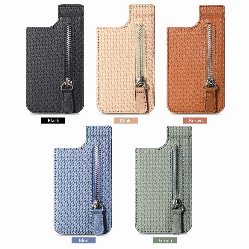 TechGlobe Universal Bag Slot Stand Zipper Phone Holder Back Sticker 3M Adhesive Multi-Function Card Case Wholesale_voghion.com