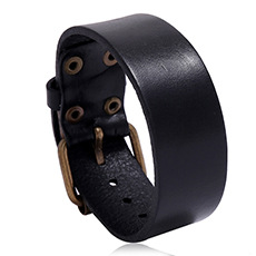 Renowned New Jewelry Handmade Sewn Leather Watch Exaggerated Men's Cowhide Bracelet_voghion.com