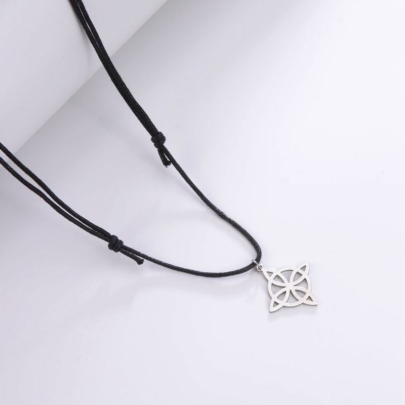 Hazır Stok Skyrim Cadı Düğümü Kolye, Paslanmaz Çelik Kolye Erkek ve Kadın Modası Vintage Tılsım Doğum Günü Takı Hediyesi_voghion.com