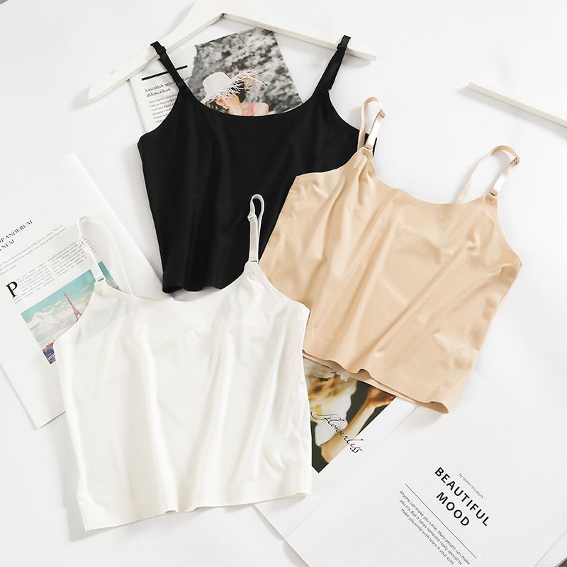 Beautiful Back Ice Silk Summer Thin Section Traceless Inner Wear Camisole_voghion.com