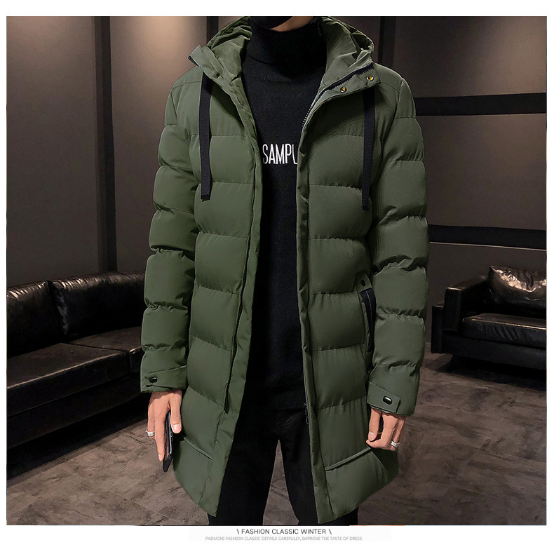 Baumwolle Winter Übergroße Casual Verdickte Warme Daunen Baumwolle Herren Mittellange Paarjacke mit Kapuze_voghion.com