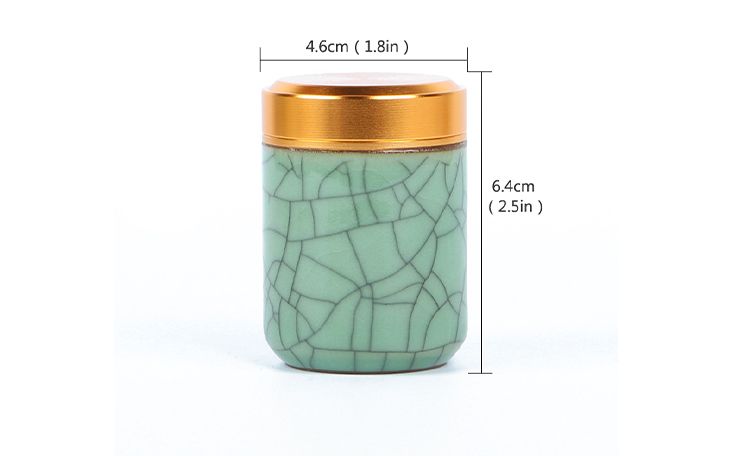 Mini Tea Tins Caddy with Airtight Lids Porcelain Can Home Kitchen Canisters for Tea Coffee Sugar Storage Loose Leaf Tea_voghion.com