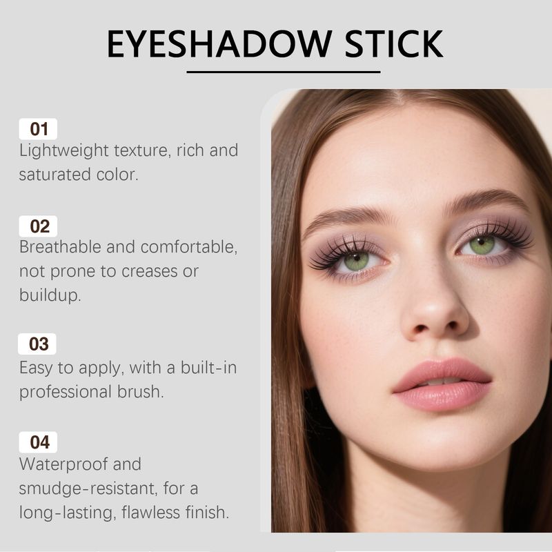 Zephoco Dunkelviolett, natürliche Farbe, lang anhaltender, täglicher, feuchtigkeitsspendender, praktischer Lidschattenstift_voghion.com