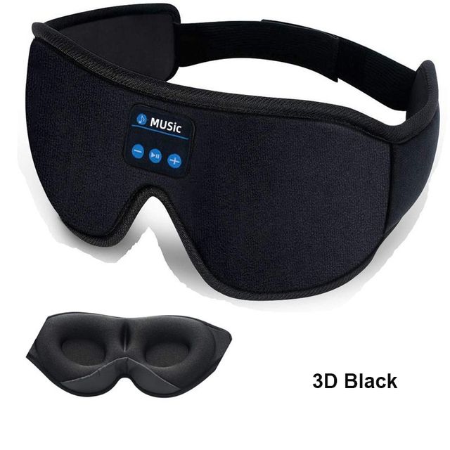 Cuffie per dormire 3D Bluetooth 5.0 Fascia per la testa Artefatto per dormire wireless Maschera per gli occhi traspirante Musica Auricolari per chi dorme di lato Regali_voghion.com