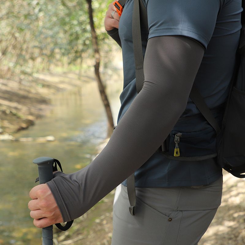 Men's Cooling Sun Mask Set - UPF 50+ Full Face Cover With Neck Protection & Arm Sleeves, Lightweight & Breathable For Cycling_voghion.com