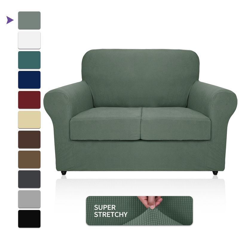 polar fleece sofa cover all-inclusive elastic thickened solid color sofa cushion Four Seasons fabric sofa cover_voghion.com