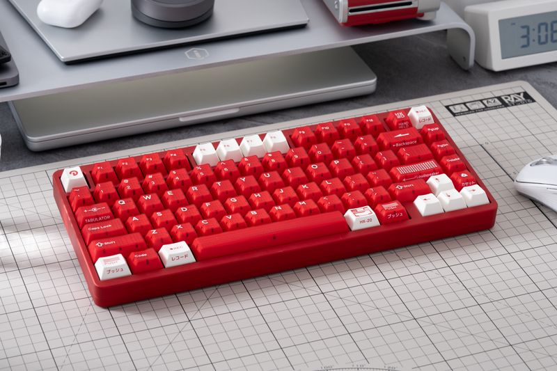 Domikey Ruby Originalhöhe ABS Zweifarbige Form Nical-Tastatur-Tastenkappen Edel Individuell Stilvoll_voghion.com