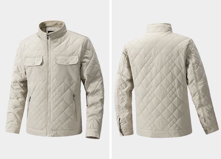 Giacca da uomo foderata in pile con tasche multiple – Cappotto da lavoro antivento per spostamenti urbani (nero/verde militare/beige, M-3XL, ad asciugatura rapida e antigraffio)_voghion.com