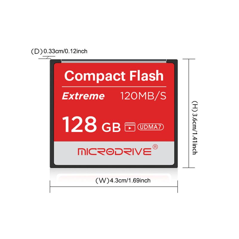 Scheda CF video 4K di migliore qualità, ad alta velocità, 120 MB/s, memoria reale, Compact Flash da 256 GB, 128 GB, 32 GB, 64 GB, per fotocamera_voghion.com