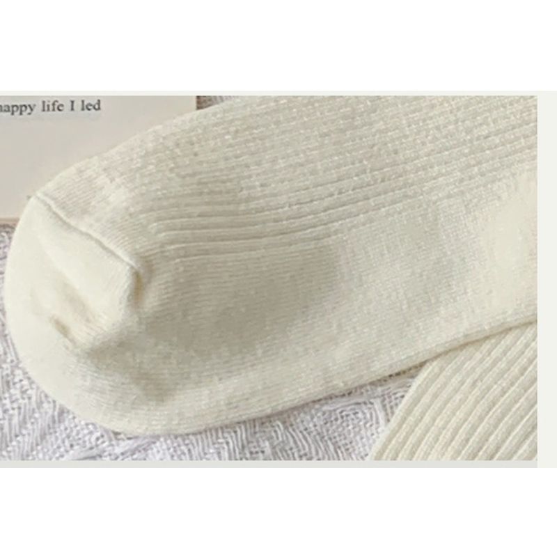 Einfarbige Baumwoll-Schleifen-Halbwadensocken Vielseitige Halbwadensocken 2025 Herbst/Winter Neu_voghion.com