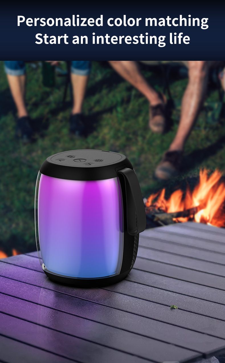 Caixa de som Bluetooth portátil para áreas externas Mini caixa de som sem fio para karaokê com microfone integrado_voghion.com