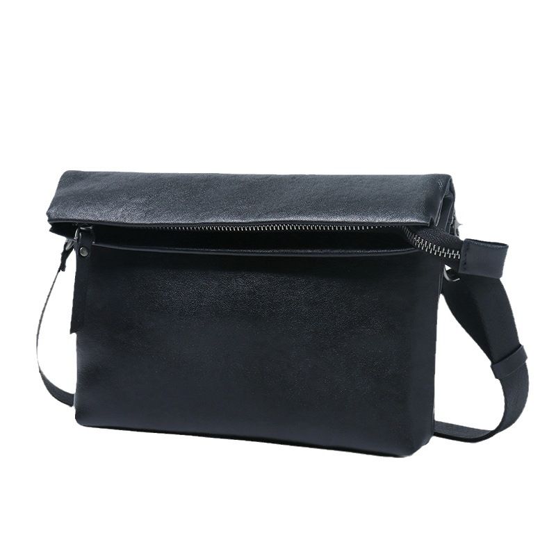 Schoudertas Echt Leer Heren Zwarte Kleine Crossbody Tas Herfst/Winter 2025 Nieuw_voghion.com