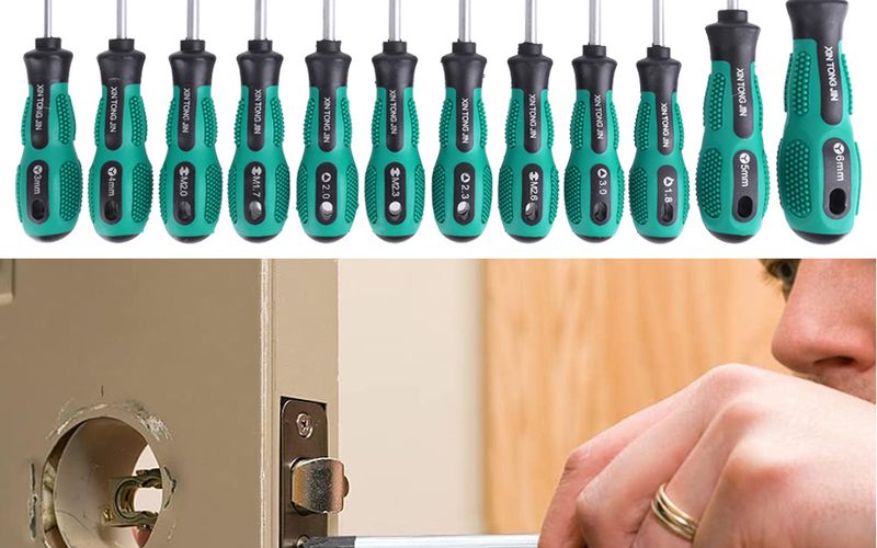 6-12Pcs Magnetic Screwdrivers Set Phillips Flat Professional Screwdriver Set Screw Driver Kit Electrician Tools Hand Tools_voghion.com