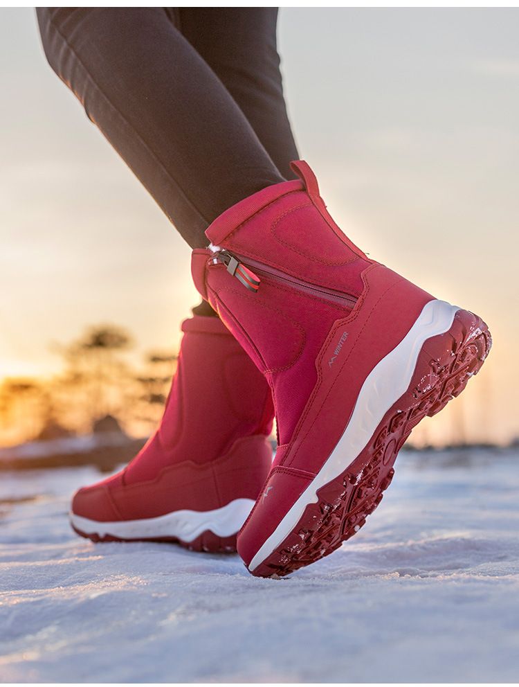 Herrenschuhe Nordost-Winter-Schneestiefel Damen wasserdicht rutschfest Fleece-ed verdickte Herren Baumwolle gepolsterte Schuhe Reiten_voghion.com