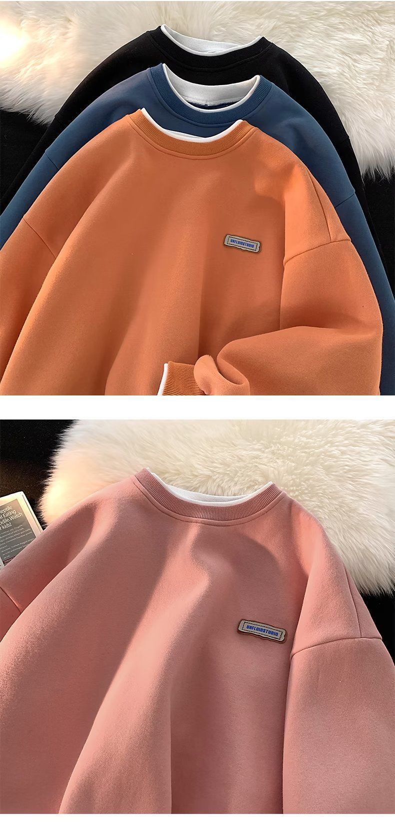 Estilo de roupa masculina cor sólida moda confortável solto nicho simples preguiçoso all-match masculino gola redonda manga curta verão camiseta top_voghion.com