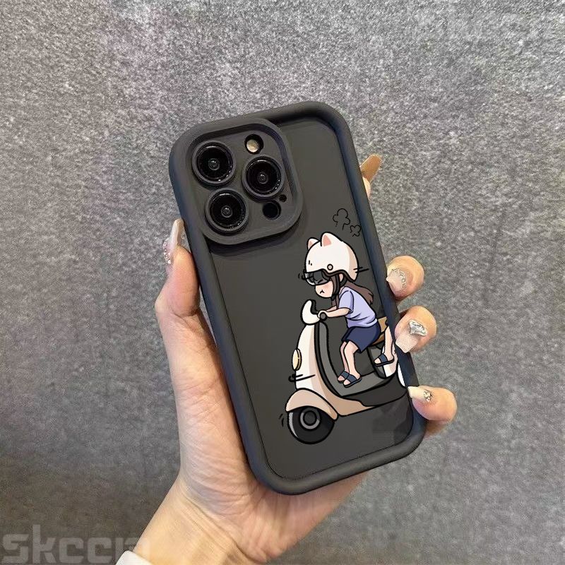 Custodia per bambina con design elettrico alla guida per Samsung Galaxy S25 S24 S23 S22 Ultra S21 Plus S20 FE A15 A35 A54 A55_voghion.com