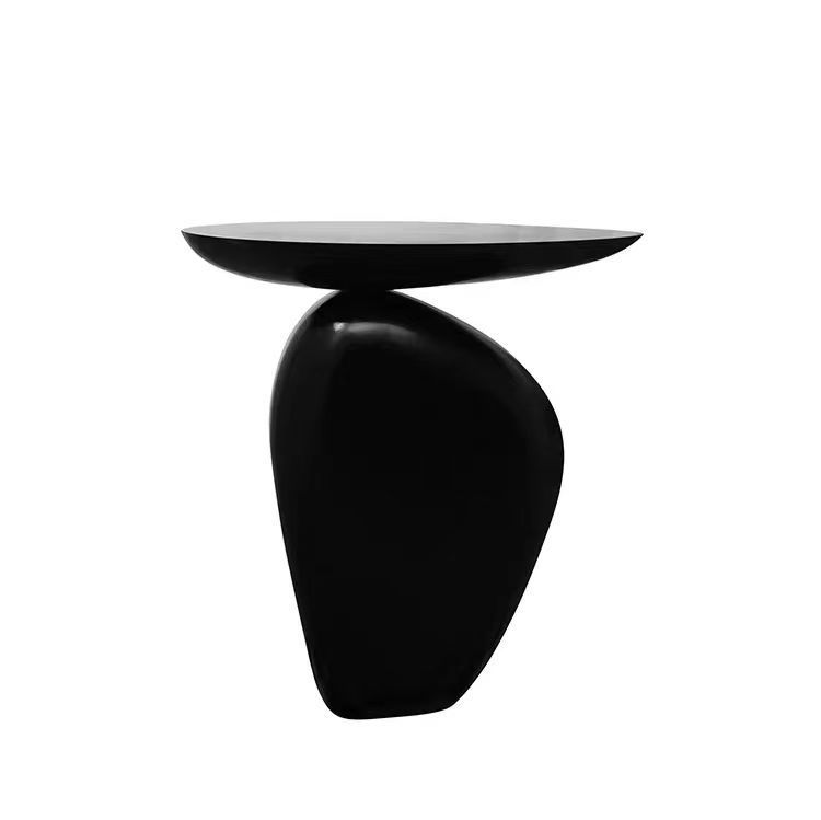 Style Wabi-Sabi postmoderne côté galet noir célébrité Internet forme irrégulière créative maison salon chambre_voghion.com