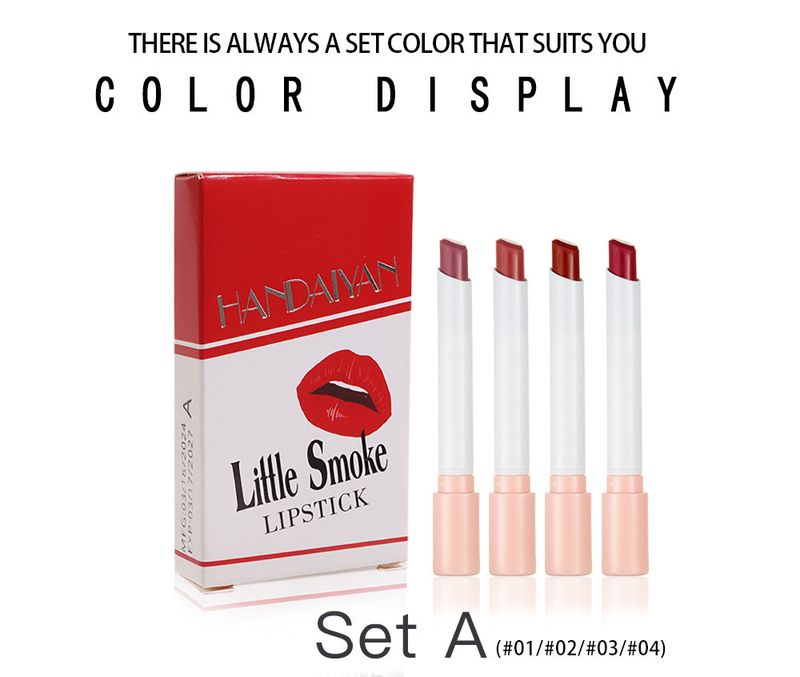 HANDAIYAN Matte Lipstick Cigarette - Shaped Lipstick Set - Long - Lasting, European And American Style, Non - Fading_voghion.com